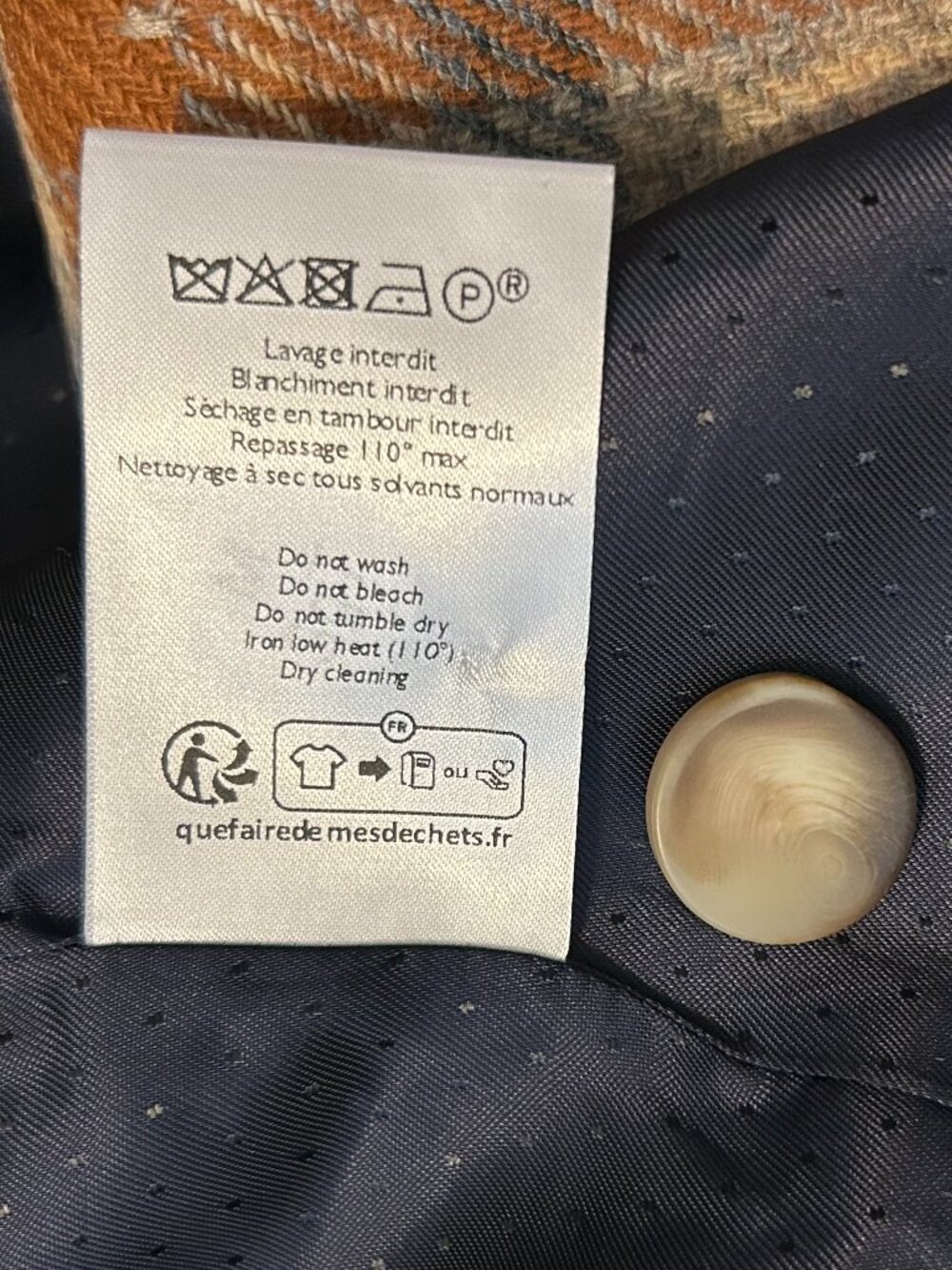 (RESERVED for naturcot) Sezane Drea Jacket - Ochre blue check - US2 / FR34 - Picture 9 of 14